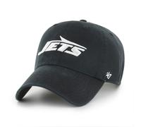 '47 NFL New York Jets Clean Up Gorra de béisbol unisex, cierre de correa ajustable, talla única, logotipo del equipo, color negro, Negro , Talla única