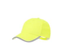 Gorra Niños de Alta Visibilidad Amarillo Neón Reflectante - Seguridad y Protección Solar - Talla Ajustable Infantil