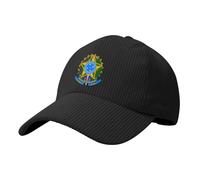Gorra Oficial República Federativa del Brasil Estilo Nacional - Pana UV Híbrida Béisbol-Camionero Unisex Ajustable