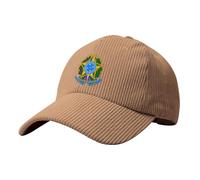Gorra Oficial República Federativa del Brasil Estilo Nacional - Pana UV Híbrida Béisbol-Camionero Unisex Ajustable