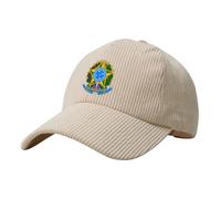 Gorra Oficial República Federativa del Brasil Estilo Nacional - Pana UV Híbrida Béisbol-Camionero Unisex Ajustable