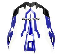 Gorra para Casco Cross S820 Blanco con Decoración Azul.