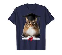 Gorra para ceremonia de graduación de gato del bosque noruego Camiseta