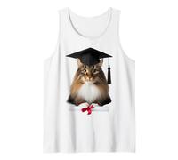 Gorra para ceremonia de graduación de gato del bosque noruego Camiseta sin Mangas