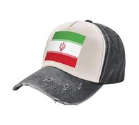 Gorra para Deportes Al Aire Libre, Estilo Camionero Retro, de Mezclilla Lavada Vintage con Bandera Nacional, Ideal para Fitness Y Actividades Al Aire Libre, Unisex. A One Size