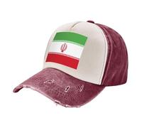 Gorra para Deportes Al Aire Libre, Estilo Camionero Retro, de Mezclilla Lavada Vintage con Bandera Nacional, Ideal para Fitness Y Actividades Al Aire Libre, Unisex. D One Size