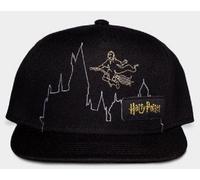 Gorra Para Hombre Con Visera Harry Potter Bordado Frontal Difuzed Negro