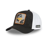 Gorra para hombre y mujer, Daffy Duck, Gorra Trucker Looney Tunes, negro, naranja y blanco, Talla única