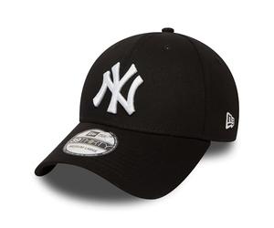 Gorra para hombres de Beisbol de New Era MLB BASIC NY Yankees 39 THIRTY, parte trasera elástica, hombre, 39thirty League Basic New York Yankees, negro/blanco, S/M - 54,9-57,7 cm