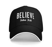 Gorra para Sol Adjustable,Unisex Sombrero Ocio Yo Creo Juan 3 16 Gorra de béisbol para Running Mujer Deportes