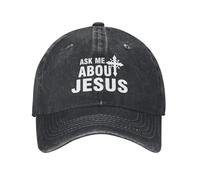 Gorra para Sol,Pregúntame sobre Jesús Religioso Sombrero Sol Cómoda,Unisex Gorra de béisbol para Verano Deportes Golf