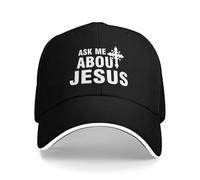 Gorra para Sol,Pregúntame sobre Jesús Religioso Sombrero Sol Deportivo,Cómoda Gorra Deportiva para Pesca Motociclet Deportes