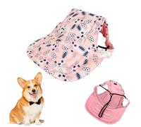 Gorra Perro Mascota Deportes Respirable, Gorro de Protección Solar para Perro Ajustable, Gorra con Visera para Perros con Agujeros de Oídos, Gorra Perro para Actividades Aire Libre (Rosa Claro, L)