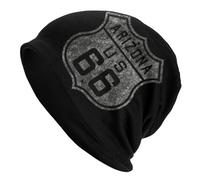 Gorra Personalizada Vintage Route 66 Gorra de Punto Sombreros de Punto Hombres Mujer Moda Unisex Carreteras Numeradas de EE. UU. Invierno Cálidos Gorros Gorros