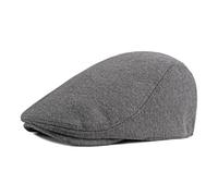 Gorra Plana para Hombre Gorra Plana de Algodón Cepillado para Hombre Peaky Blinders Sombrero Ajustable Moda Plana Gorras para Hombres Gatsby Beret Ivy Cabbie Newsboy Sombrero (gris oscuro, Algodón)