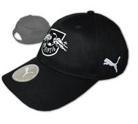 Gorra Puma RB LEIPZIG Negra RBL Cap Búfalos Rojos Fan Ajustable OSFA