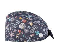 Gorra quirúrgica de médico, gorra de mes, a prueba de turbante, accesorios de disfraz de fiesta (gris oscuro, talla única)