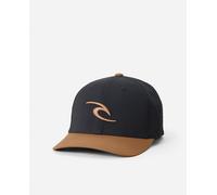 Gorra Rip Curl Tepan 2.0 Flexfit con visera curva para hombre, color tostado