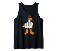 Gorra roja de Pato Gaviota Enojado del Dedo Medio Camiseta sin Mangas