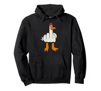 Gorra roja de Pato Gaviota Enojado del Dedo Medio Sudadera con Capucha
