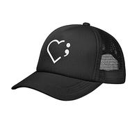 Gorra Running Concientización sobre La Prevención del Suicidio con Corazón Y Punto Y Coma Casuales Sombrero Informal Aire Libre Cap para Running Dia del Padre Hombre