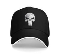 Gorra sándwich con símbolo de Calavera Punisher Gorra Deportiva de béisbol Sombrero sándwich Broquetas Ajustables Sombreros de Sol Gorros de Verano