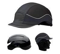 Gorra Seguridad/Casquete Antigolpes Micro Visera 3cm para Proteger de Impactos como Piedras, Ramas, Casco Interior ABS con Almohadilla EVA. Pro Gorra Anti-Choque EN 812 A1 - Color: Negro