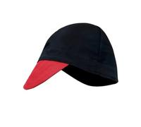 Gorra Soldadura con Absorción Humedad y Diseño Bajo para Confort Térmico en Procesos Metálica Acuado para Mantenimiento y Reparación, Gorra Ignífuga Negra con Visera Roja