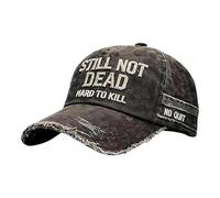 Gorra Still Not Dead, estilo vintage envejecido, 7 cm, gorra difícil de matar, gorras de béisbol humorísticas, ajuste cómodo ajustable, para viajes, trabajo, deportes, uso diario al aire libre