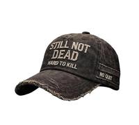 Gorra Still Not Dead, Gorra Difícil de Matar, Frase Divertida, Gorras de Béisbol Retro con Humor, Ajustable, Diseño Unisex Clásico (1Pc)
