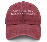 Gorra Tipo Trucker Beisbol En Primer Lugar, Jesús Piensa Que Soy Una Delicia. Lavable Gorras De Hombre Casuales Gorra para Running Tenis Adulto
