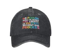Gorra Trucker A Ninguna Persona Se Le Negará La Vida, La Libertad O La Propiedad Sin El Debido Proceso. Gorra Deportiva Moda Transpirable Sombrero para Pesca Exteriores Golf