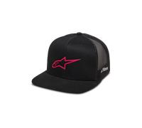 Alpinestars Original Logo Trucker Hat Gorra de béisbol, Negro/Rojo, Talla única para Hombre