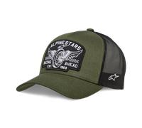 Alpinestars Heritage Trucker Hat Gorra de béisbol, Verde Militar/Negro, Talla única para Hombre