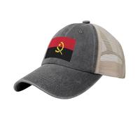 Gorra Trucker Angola Casual Cap con Malla en la Parte Trasera,Ajustable con Cierre Gorra Hombre Mujer Verano,Gris Oscuro