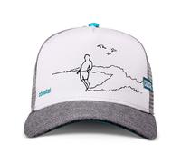 Gorra Trucker Coastal HFT Rider Blanca / Gris Malla Snapback