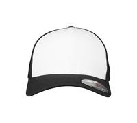 Gorra Trucker Flexfit De Malla Colorida Blanca Ajustada De Malla S/M L/XL