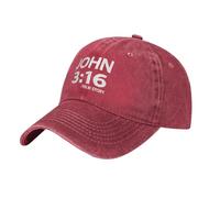 Gorra Trucker Juan 3:16 Historia Real Mujer Hombre Gorras Vaquera Transpirable Snapback Cap Ajustable Gorras Hip Hop para Golf Tenis Deporte