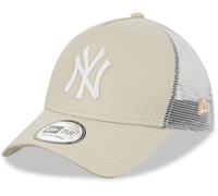 New Era New York Yankees MLB League Essential Beige Blanco A-Frame Gorra de Camionero Ajustable