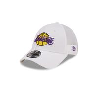 New Era Los Angeles Lakers NBA Home Field White 9Forty Trucker Strapback Cap - One-Size