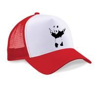 Gorra Trucker Retro De Malla Con Graffiti Urbano De Banksy Panda Y Armas