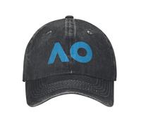 Gorra Vintage del Abierto de Australia con el Logo del AO para Hombres, Vaquera desgastada Snapback Tennis Fitness para Regalo de Verano al Aire Libre Gorra de algodón, para Todas Las Estaciones