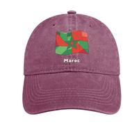 Gorra Vintage para Hombre Marruecos Bandera Nacional Algodón Lavado Aire Libre De Béisbol Partido De Fútbol