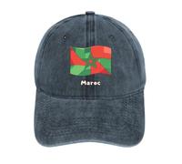Gorra Vintage para Hombre Marruecos Bandera Nacional Algodón Lavado Aire Libre De Béisbol Partido De Fútbol