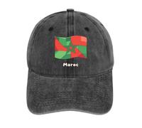 Gorra Vintage para Hombre Marruecos Bandera Nacional Algodón Lavado Aire Libre De Béisbol Partido De Fútbol