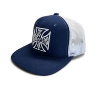 Gorra West Coast Choppers OG Cross Flatbill Azul Marino/BlancoTalla única Azul Marino,Blanco