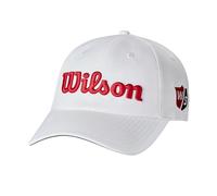 Gorra Wilson, Gorra W/S Pro Tour, Material Ligero, Accesorios de Golf para Hombre, Blanco