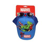 Gorra y Gafas de Sol Avengers Hulk Set Niños Original - Gorra Infantil Ajustable y Gafas de Sol UV400 Protección Solar Diseño Avengers Hulk, Complementos Verano Niño y Niña para Playa y Piscina