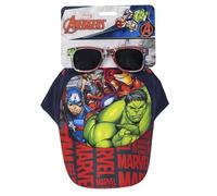 Gorra y Gafas de Sol Avengers Set Niños Original - Gorra Infantil Ajustable y Gafas de Sol UV400 Protección Solar Diseño Avengers, Complementos Verano Niño y Niña para Playa y Piscina