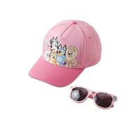 Gorra y Gafas de Sol Bluey Set Infantil Original para Niñ@s Unisex - Gorra y Gafas Bluey Accesorios Verano Gafas Protección UV y Gorra Ajustable